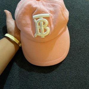 Pink Burberry hat